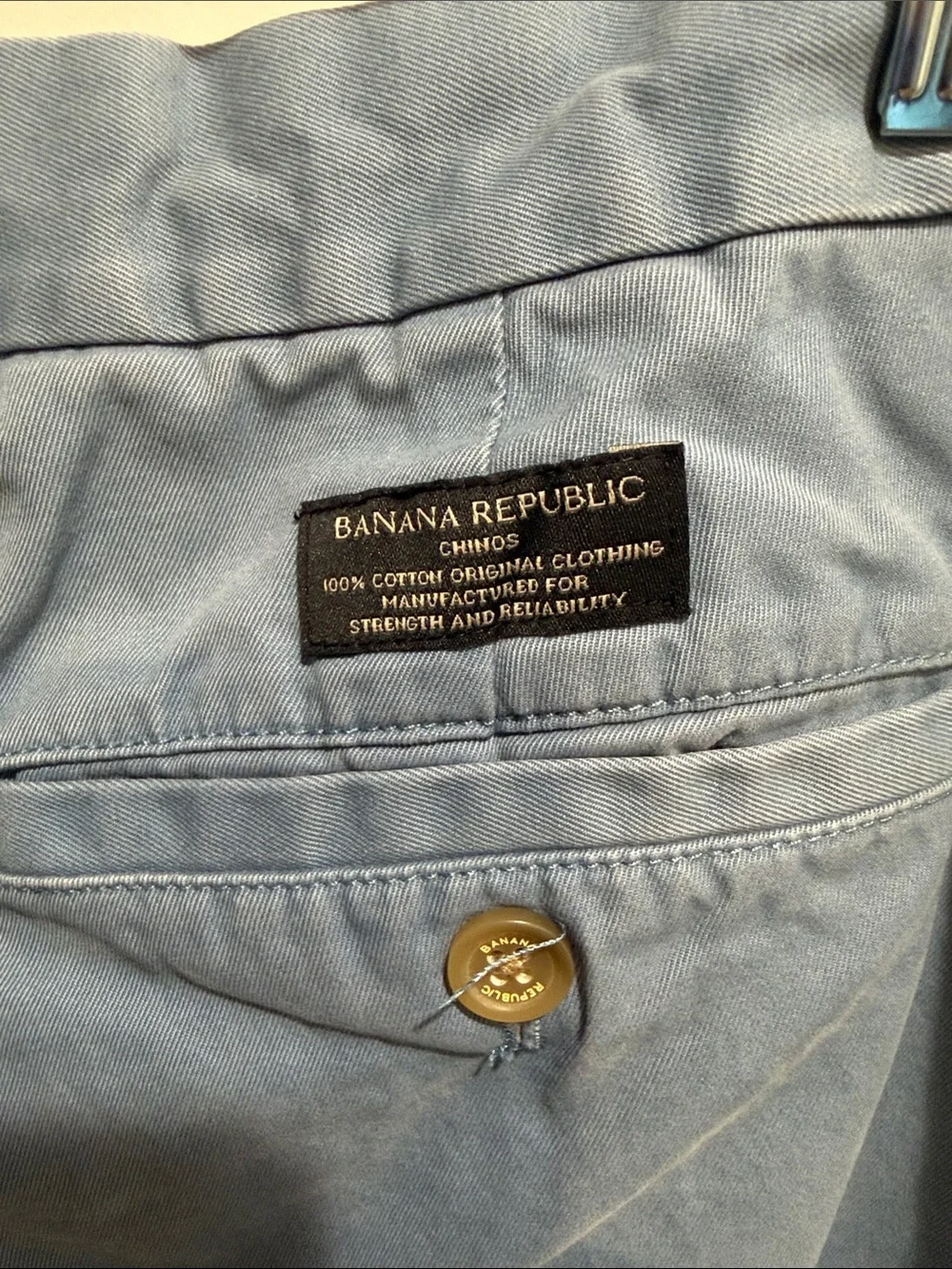 Banana Republic Men's Light Blue Dress Pants - Emerson Chino 36x32